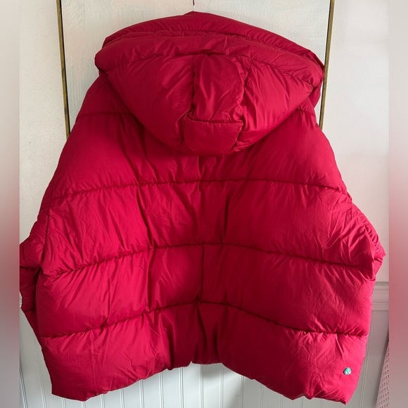 SAVE THE DUCK Red Keri Hooded Padded Jacket Synthetic Down Animal Free Size XXL - Picture 10 of 11